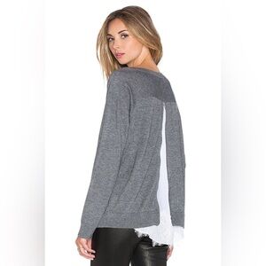 Bailey 44 Women’s Seberg Layered Zip Back Sweater in Grey Size XS